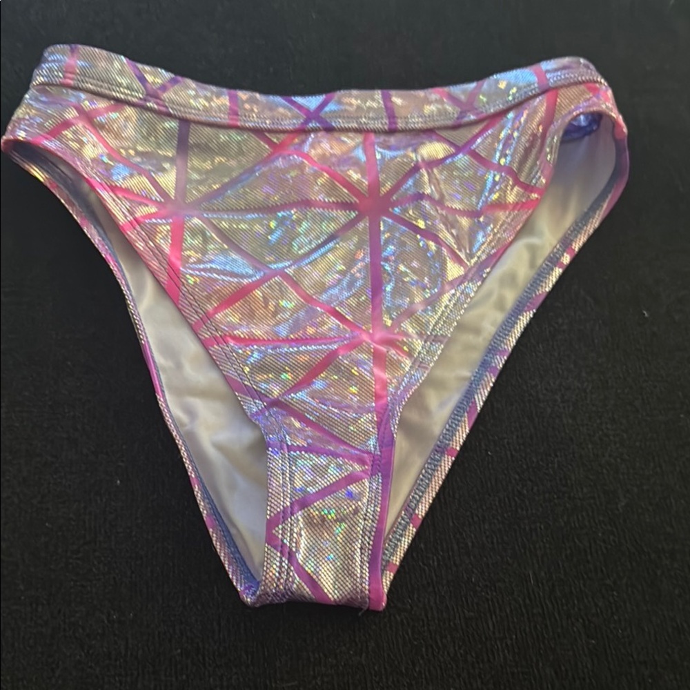 iHeartRaves Holographic Rave Bottoms - Pink and Silver